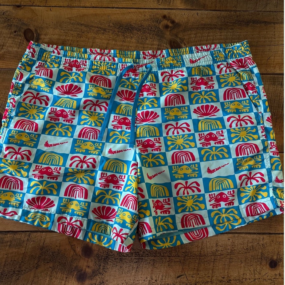 Nike Sportswear Woven Flow Mens Tribal Print Swim Trunks Board Shorts Size 3XL
